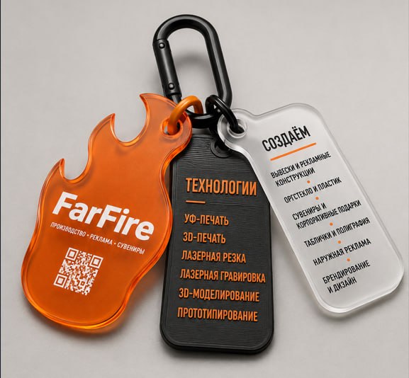 Фирменные брелоки FarFire из акрила
